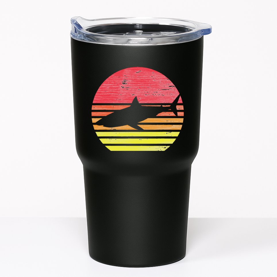 Retro Shark Tumbler