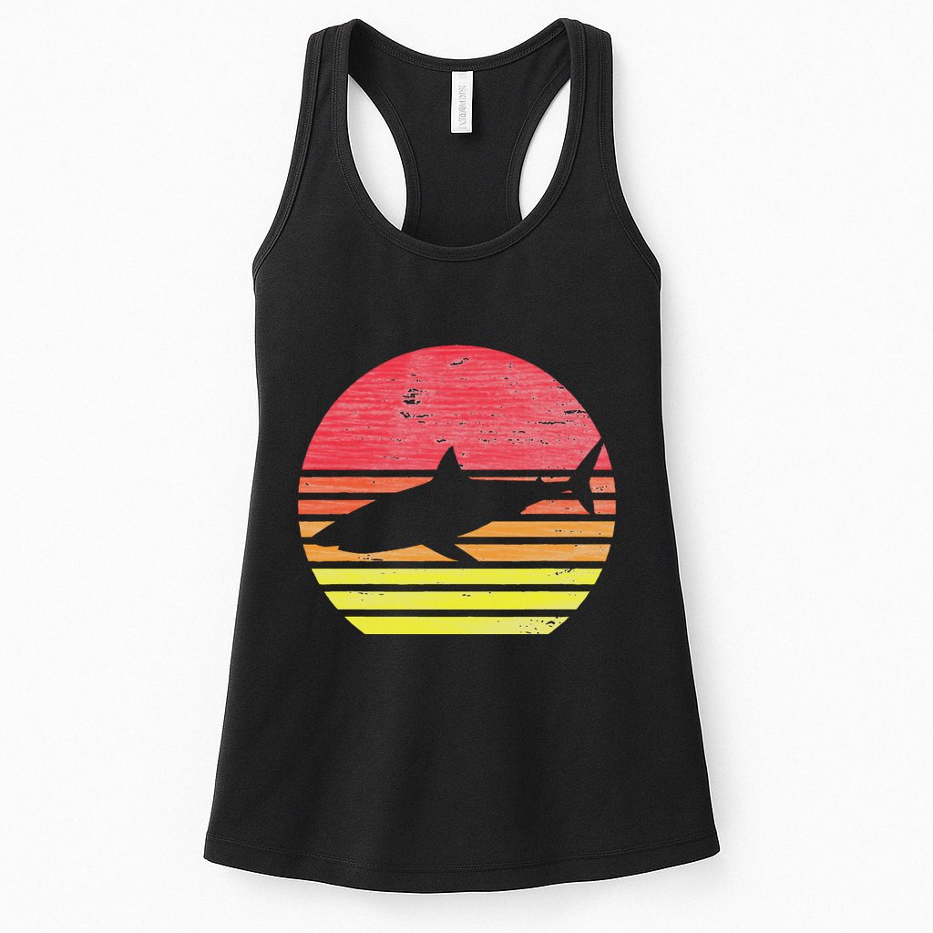 Retro Shark Womens Tank Top