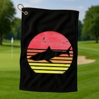 Retro Shark Golf Towel