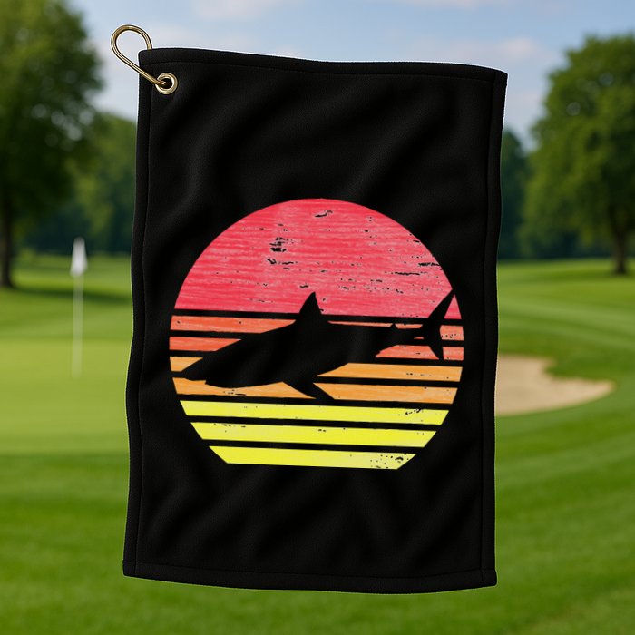 Retro Shark Golf Towel