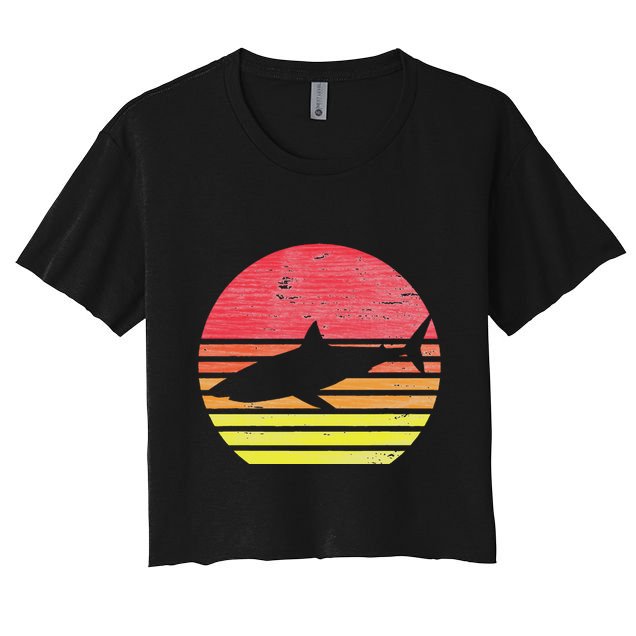 Retro Shark Crop Top