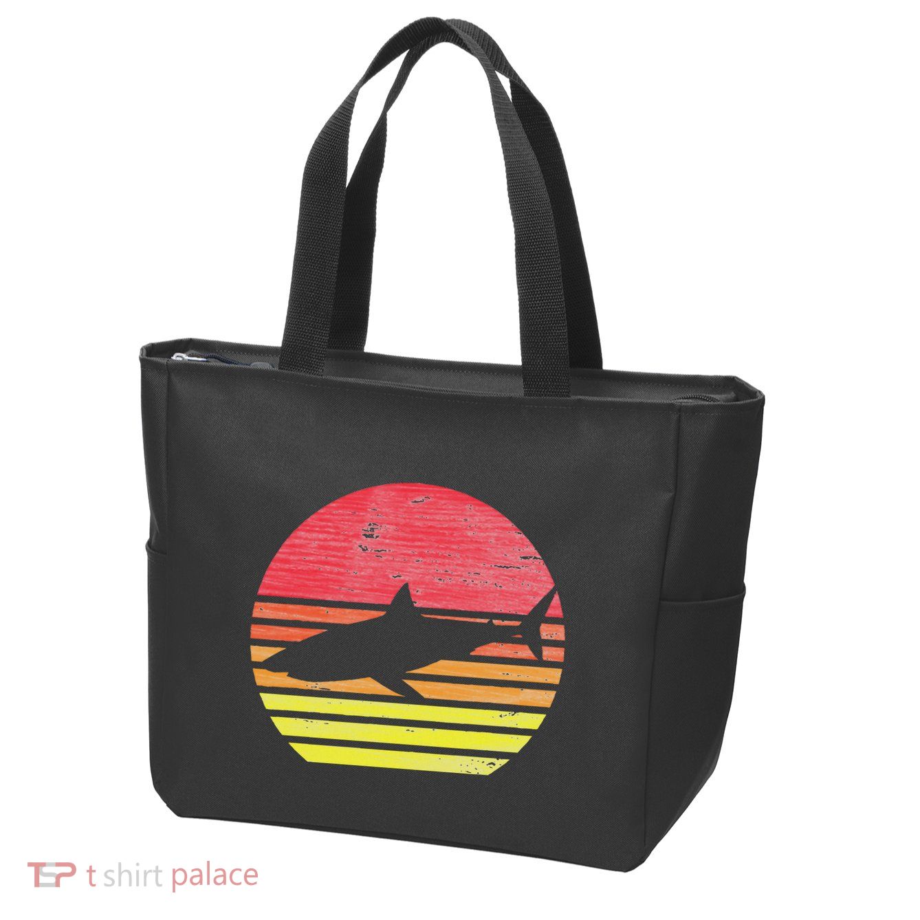 Retro Shark Zip Tote Bag