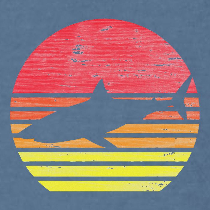 Retro Shark Garment-Dyed Sweatshirt