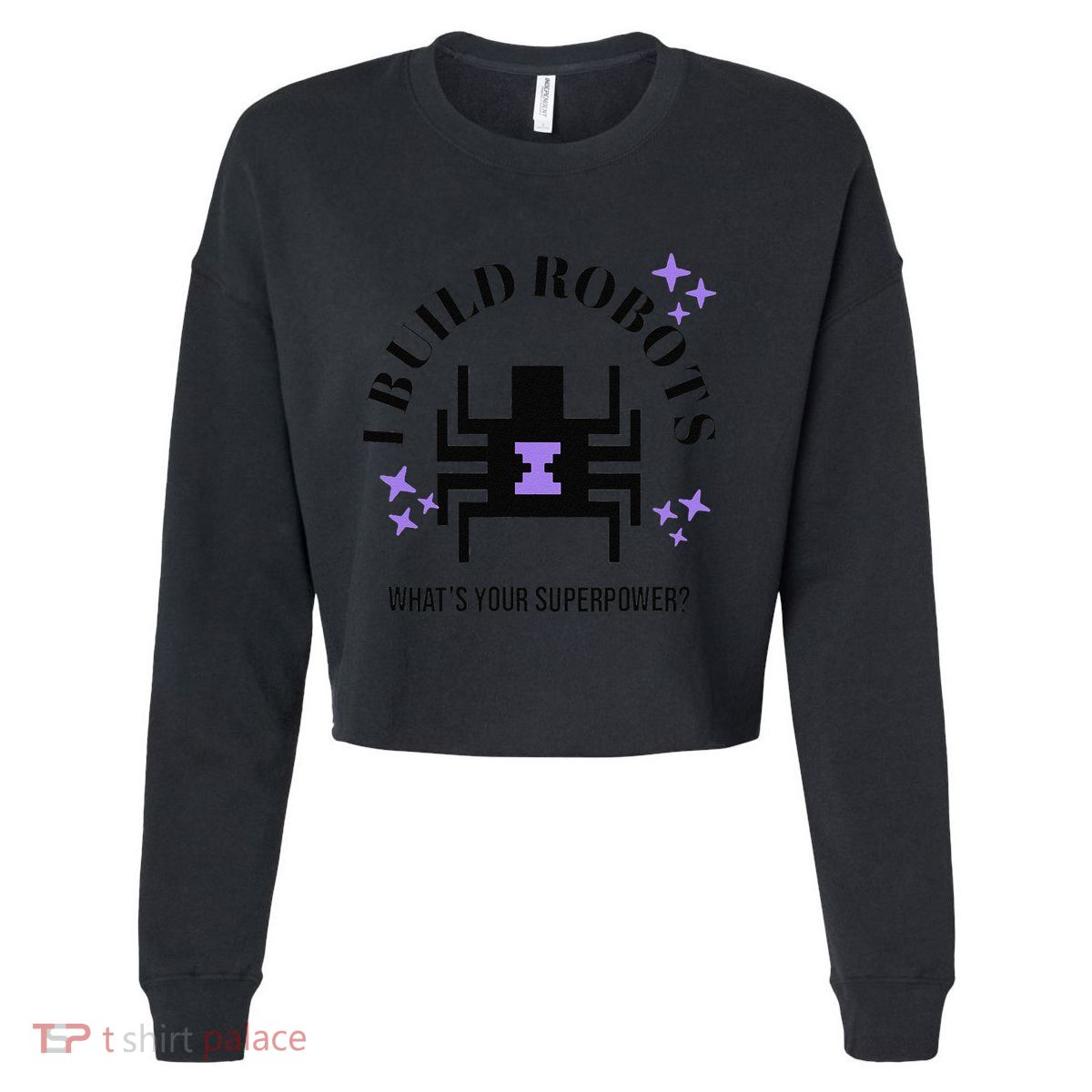 Robotic Superpower Cropped Pullover Crew