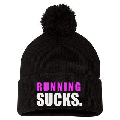 Running Sucks Pom Pom 12in Knit Beanie