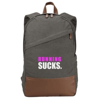 Running Sucks Cotton Canvas Backpack