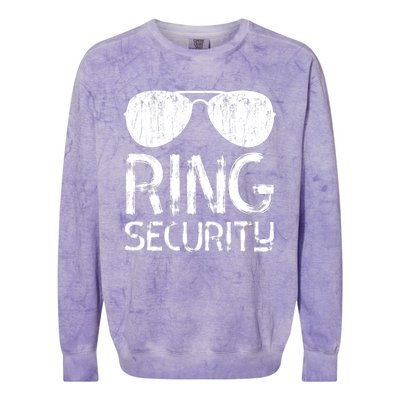 Ring Security Ring Bearer Wedding Party Colorblast Crewneck Sweatshirt