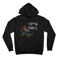 Roller Skates Running 70s 80s Roller Skating Inline Skater Hoodie