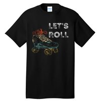 Roller Skates Running 70s 80s Roller Skating Inline Skater Tall T-Shirt