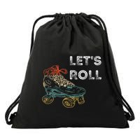 Roller Skates Running 70s 80s Roller Skating Inline Skater Drawstring Bag