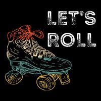 Roller Skates Running 70s 80s Roller Skating Inline Skater Drawstring Bag