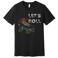 Roller Skates Running 70s 80s Roller Skating Inline Skater Premium T-Shirt