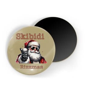 Retro Skibid.I Rizzmas Funny Santa Clause Skating Board Xmas Magnet