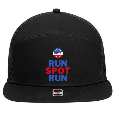 Run Spot Run. Trump And Harris Debate. Economic Plan. 7 Panel Mesh Trucker Snapback Hat