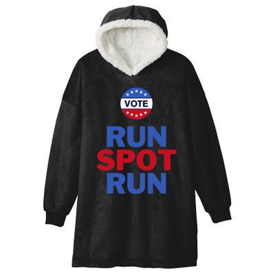 Run Spot Run. Trump And Harris Debate. Economic Plan. Hooded Wearable Blanket