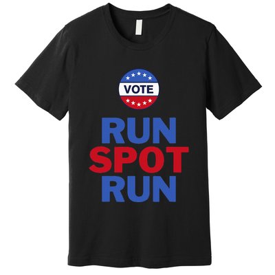 Run Spot Run. Trump And Harris Debate. Economic Plan. Premium T-Shirt