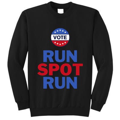Run Spot Run. Trump And Harris Debate. Economic Plan. Tall Sweatshirt