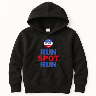 Run Spot Run. Trump And Harris Debate. Economic Plan. Kids Hoodie