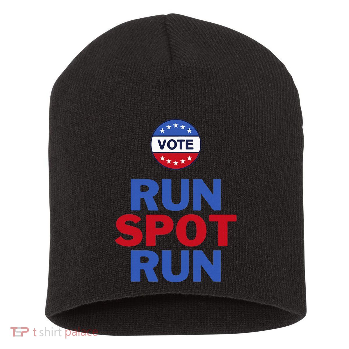 Run Spot Run. Trump And Harris Debate. Economic Plan. Short Acrylic Beanie