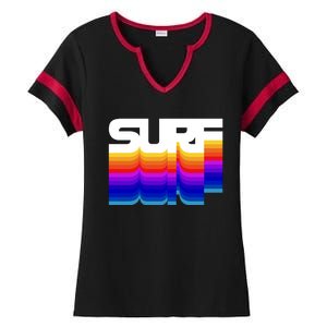 Retro Surf Ladies Halftime Notch Neck Tee