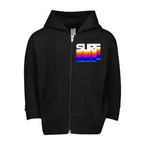 Retro Surf Toddler Zip Fleece Hoodie