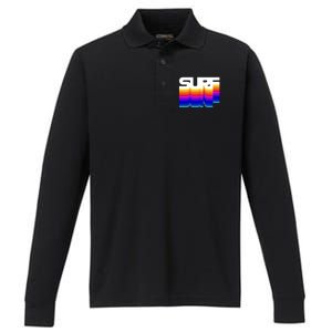 Retro Surf Performance Long Sleeve Polo