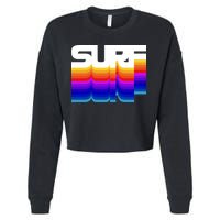 Retro Surf Cropped Pullover Crew