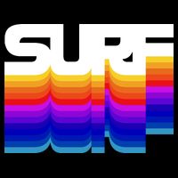 Retro Surf Cropped Pullover Crew