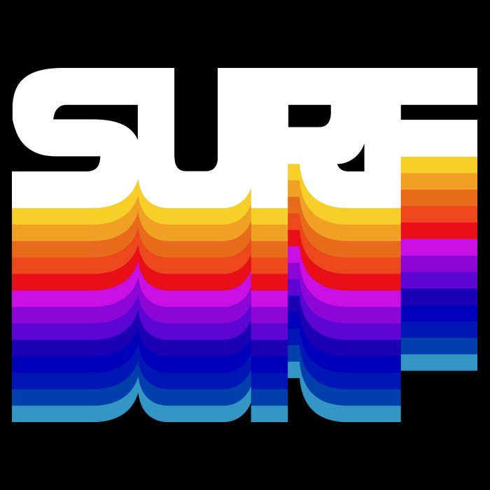 Retro Surf Cropped Pullover Crew