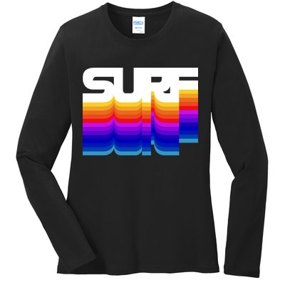 Retro Surf Ladies Long Sleeve Shirt