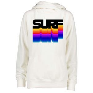 Retro Surf Womens Funnel Neck Pullover Hood