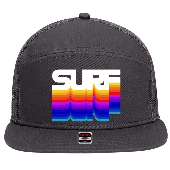 Retro Surf 7 Panel Mesh Trucker Snapback Hat