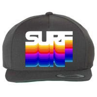 Retro Surf Wool Snapback Cap