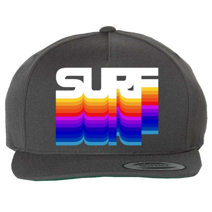 Retro Surf Wool Snapback Cap