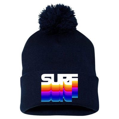 Retro Surf Pom Pom 12in Knit Beanie