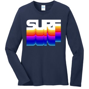 Retro Surf Ladies Long Sleeve Shirt