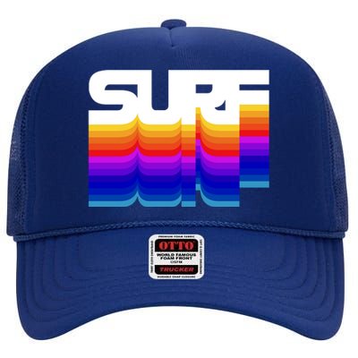 Retro Surf High Crown Mesh Back Trucker Hat