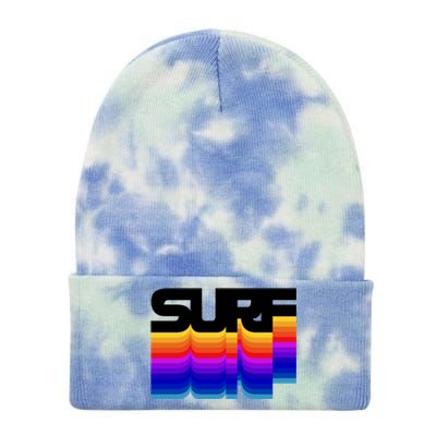 Retro Surf Tie Dye 12in Knit Beanie