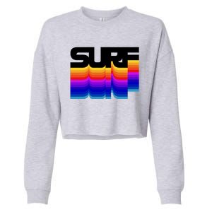 Retro Surf Cropped Pullover Crew