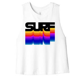 Retro Surf Women's Racerback Cropped Tank