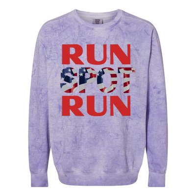 Run Spot Run Trump Colorblast Crewneck Sweatshirt