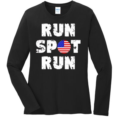 Run Spot Run Ladies Long Sleeve Shirt