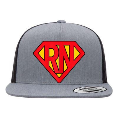 Rn Superhero Registered Nurse Hero Flat Bill Trucker Hat