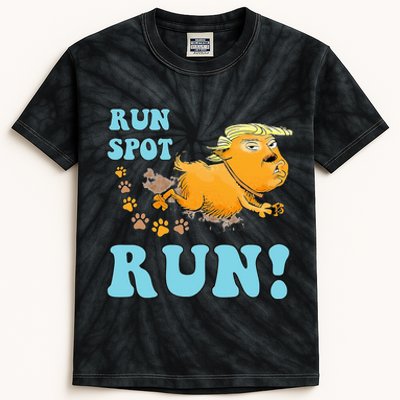 Run Spot Run Funny Run Spot Run Funny Trump Quote Kids Tie-Dye T-Shirt