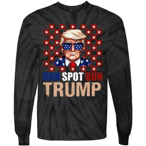 Run Spot Run Run Spot Run Trump 2024 America Vote Usa Tie-Dye Long Sleeve Shirt