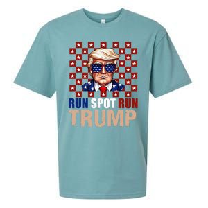 Run Spot Run Run Spot Run Trump 2024 America Vote Usa Sueded Cloud Jersey T-Shirt