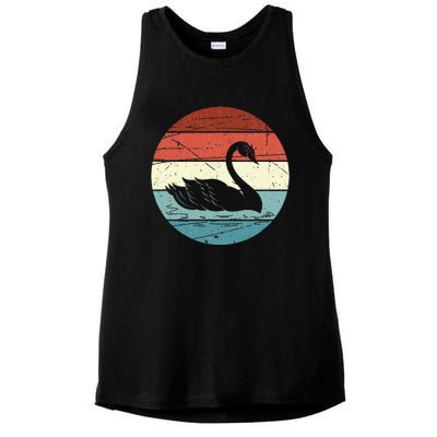 Retro Swan Ladies PosiCharge Tri-Blend Wicking Tank