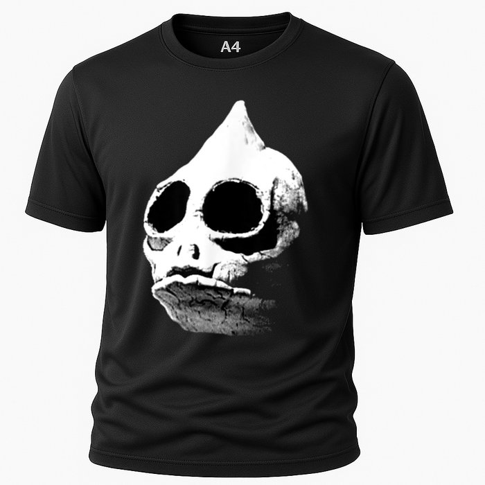 Retro Sleestak Reptilian Skull Graphic Cooling Performance Crew T-Shirt