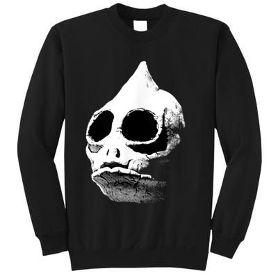 Retro Sleestak Reptilian Skull Graphic Sweatshirt
