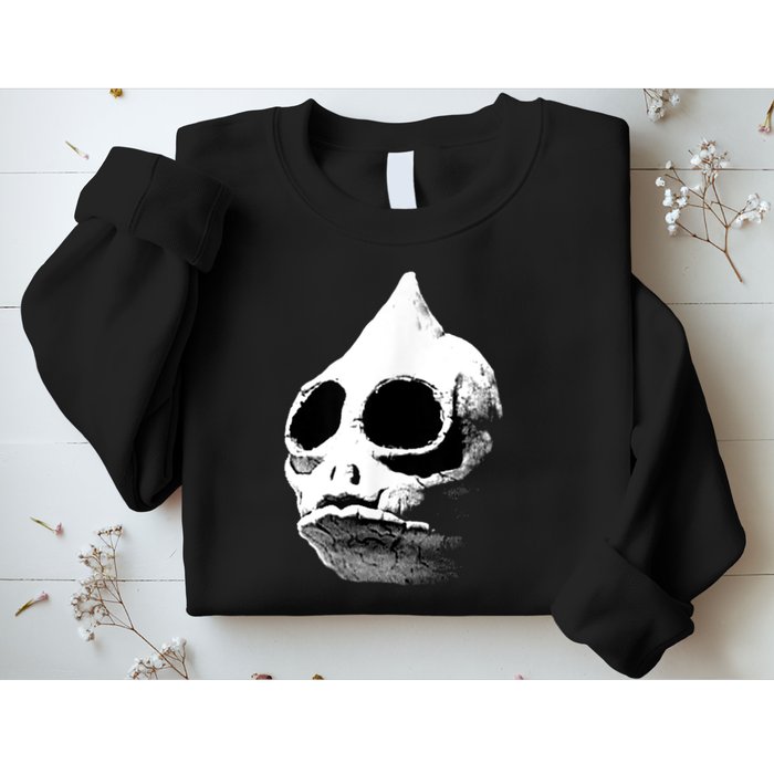 Retro Sleestak Reptilian Skull Graphic Sweatshirt